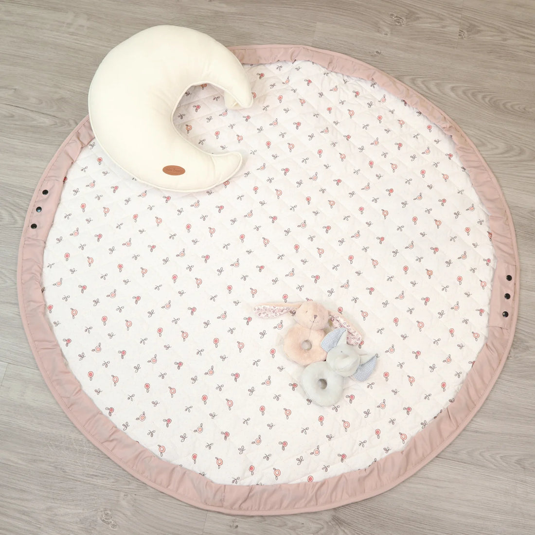 Baby Playmat & Toy Storage Bag - Baby Pink