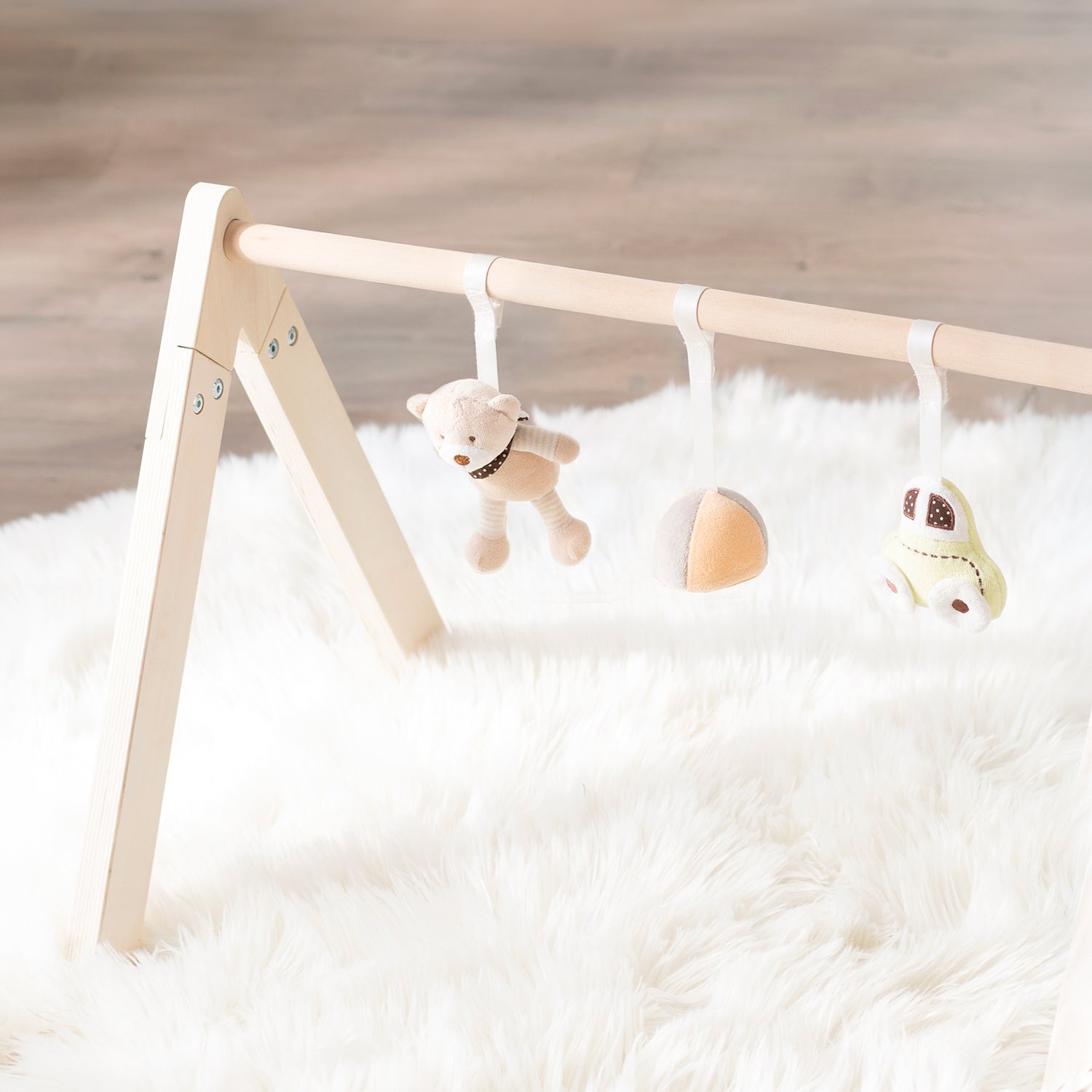Wooden Play Gym with Toys - Safari Theme