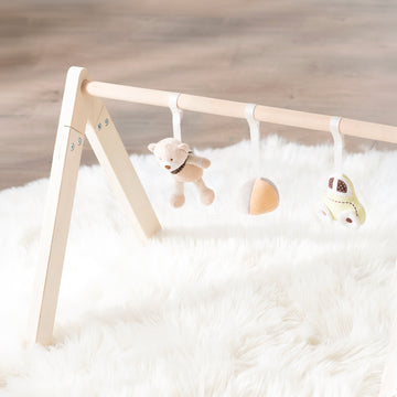 Wooden Play Gym with Toys - Safari Theme