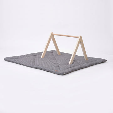 Square Baby Play Mat with Wooden Gym