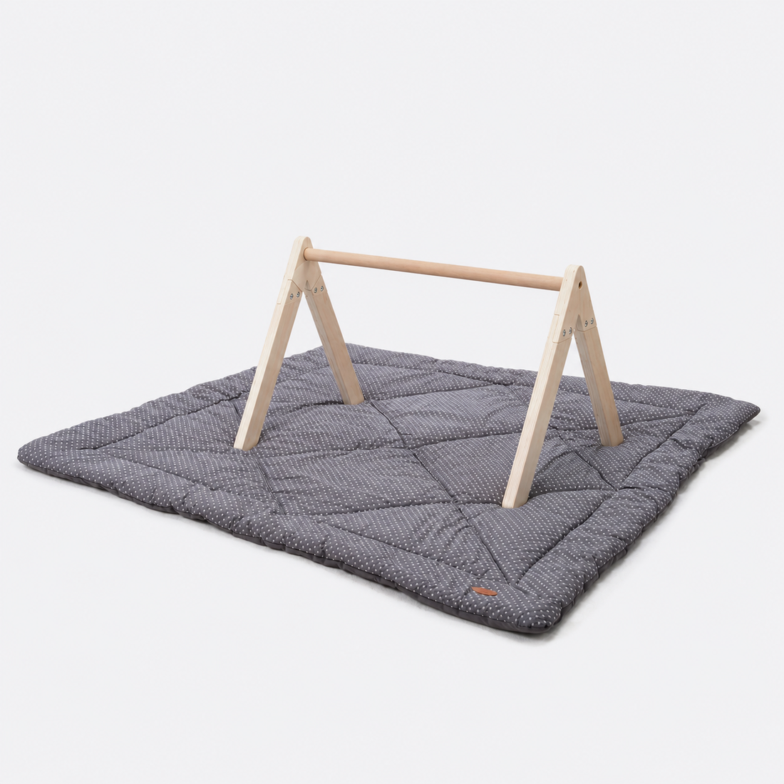 Square Baby Play Mat with Wooden Gym
