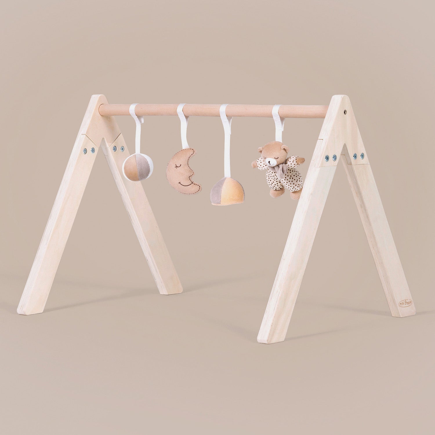 Wooden Activity Gym with Toys - Moon & Star