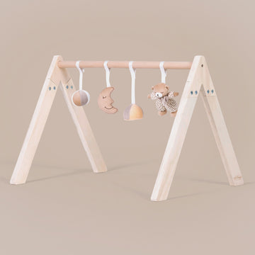 Wooden Activity Gym with Toys - Moon & Star