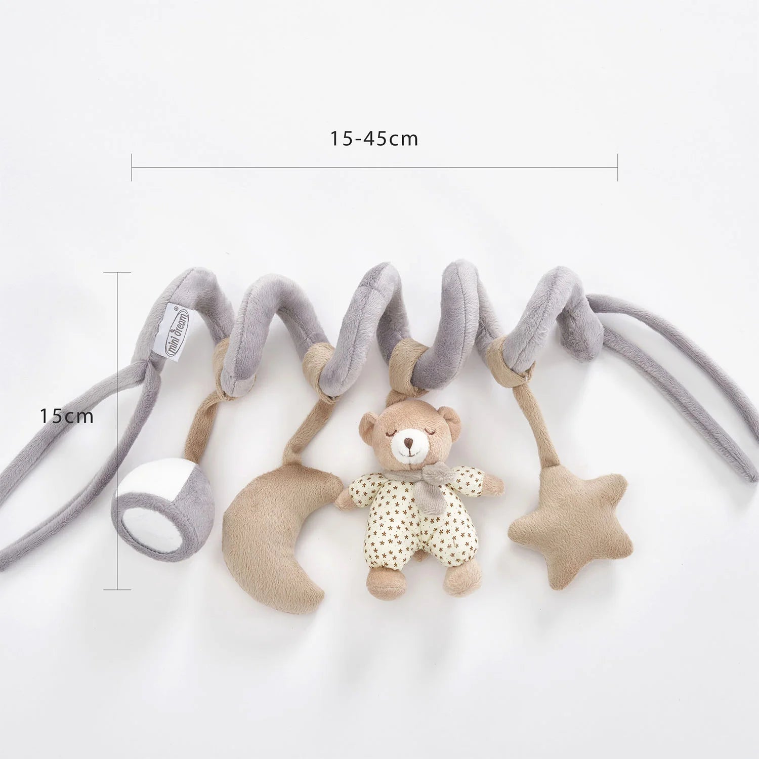 Sensory Baby Toy with Rattle, Squeaky Star, and Mirror