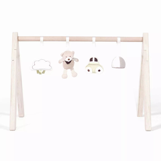 Wooden Play Gym with Toys - Safari Theme