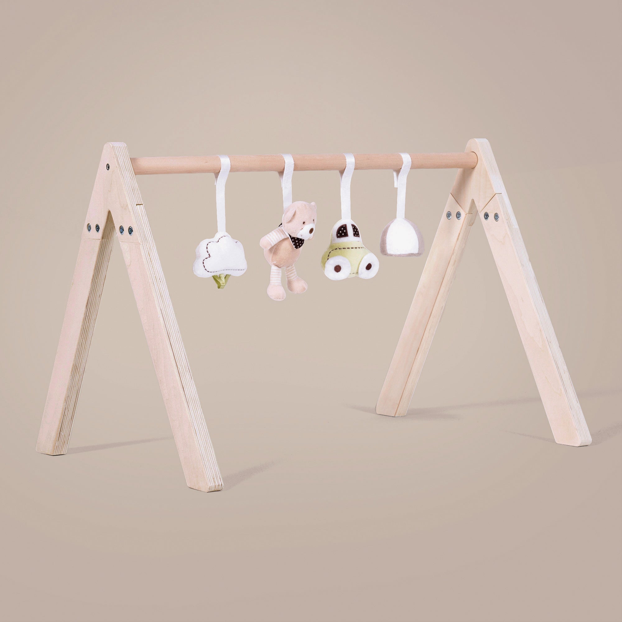 Wooden Baby Jungle Gym with Toys - Safari