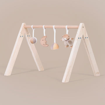 Wooden Activity Gym with Toys - Moon & Star